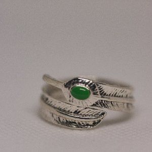 Adjustable, Open Ring Feather Ring for Men Women, Personality Punk Hip Hop Ring